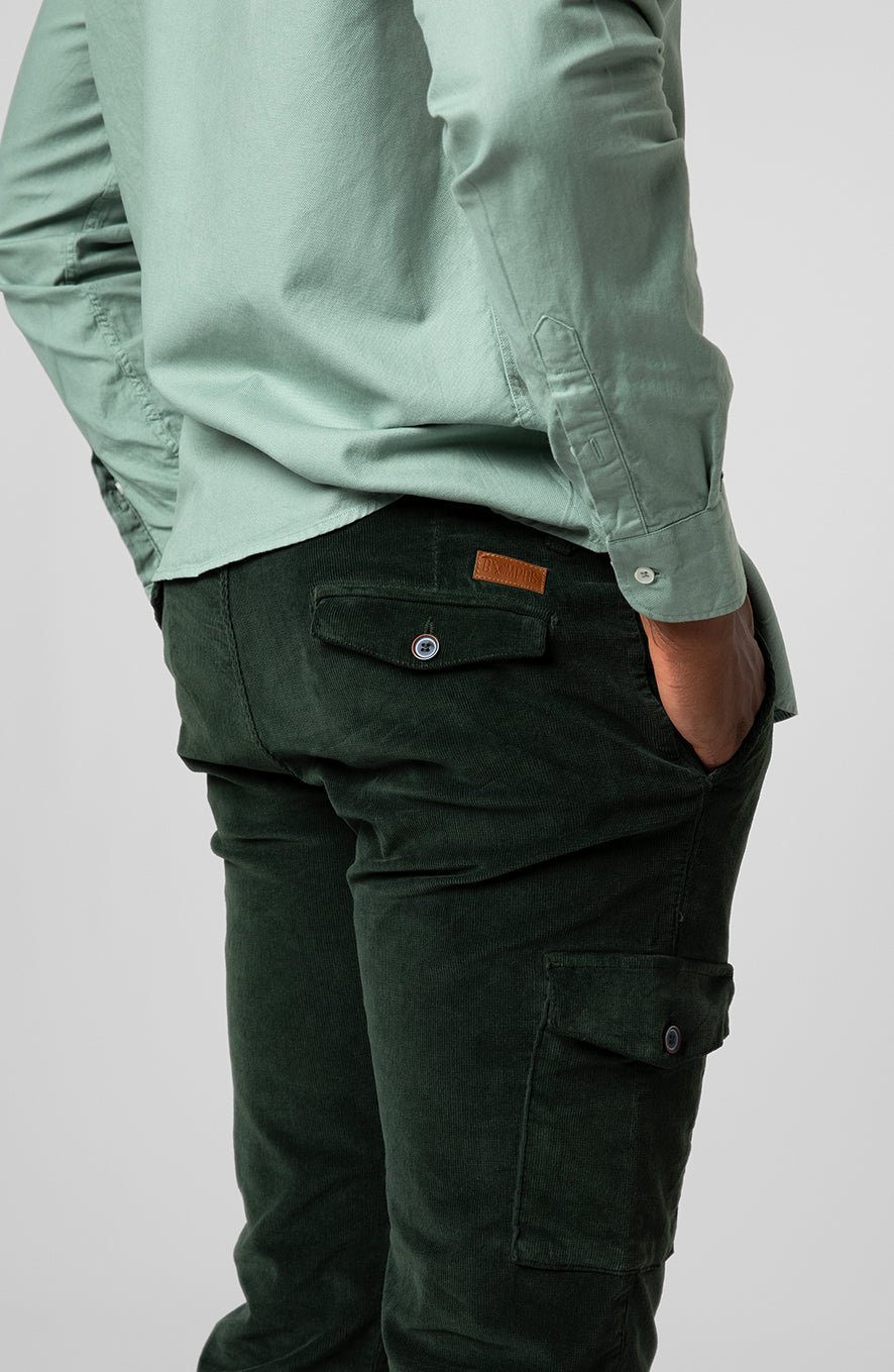 Pantalon discount pana verde